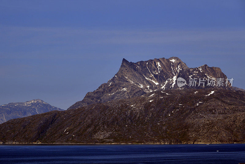 Sermitsiaq山，努克的象征，Sermitsiaq岛和Nuup Kangerlua峡湾，努克，格陵兰